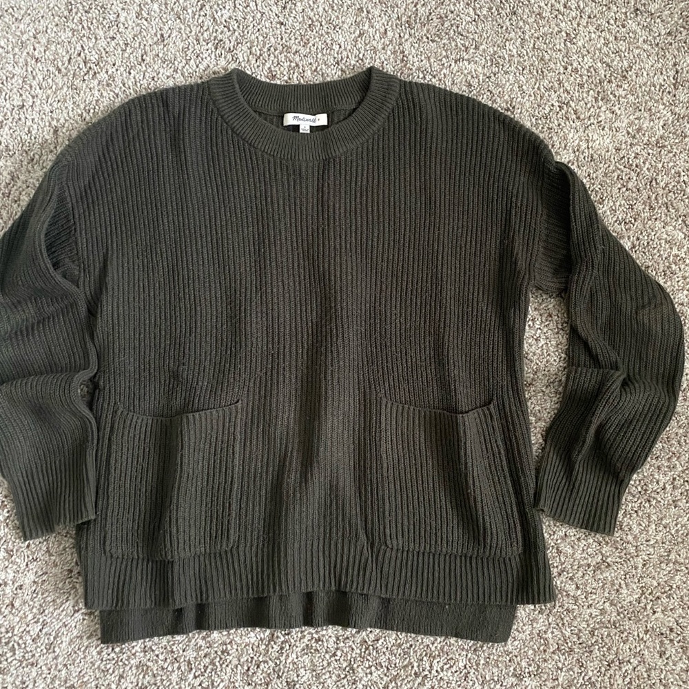 Olive Green Madewell Pull Over Sweater